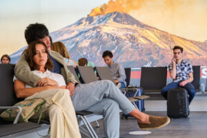 Will Sharpe e Aubrey Plaza in una scena di The White Lotus, fotografia di Stefano Delìa